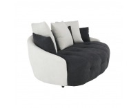 Pohovka Vildan - čierna / biela / svetlosivá