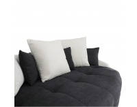 Pohovka Vildan - čierna / biela / svetlosivá