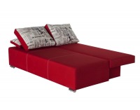 Rozkladacia pohovka s úložným priestorom Xara - šenil medový (Savana) / text