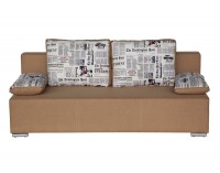 Rozkladacia pohovka s úložným priestorom Xara - šenil medový (Savana) / text