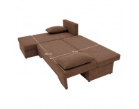 Rohová sedačka s rozkladom Polaris New L/P - hnedá / béžová