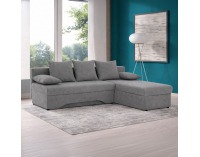 Rohová sedačka s rozkladom Polaris New L/P - sivá