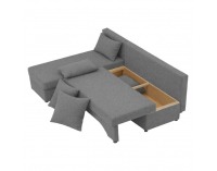 Rohová sedačka s rozkladom Polaris New L/P - sivá