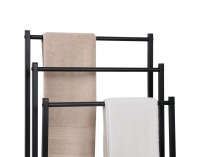 Kovový stojan na uteráky Poldo - čierna
