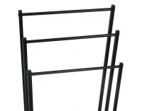 Kovový stojan na uteráky Poldo - čierna