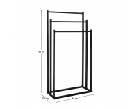 Kovový stojan na uteráky Poldo - čierna