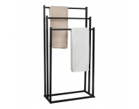 Kovový stojan na uteráky Poldo - čierna