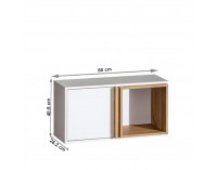 Polica Knox E9 - biela / orech select