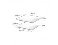 Police do šatníkovej skrine (2 ks) Leira 8D - biela