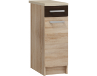 Dolná kuchynská skrinka Polo S30/1SZ - sonoma svetlá / sonoma tmavá