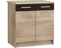 Dolná kuchynská skrinka Polo S80/1SZ - sonoma svetlá / sonoma tmavá