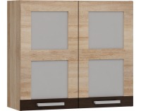 Horná kuchynská skrinka Polo W80PN - sonoma svetlá / sonoma tmavá