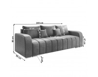 Rozkladacia pohovka s úložným priestorom Porima - sivá