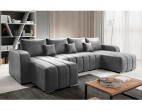 Rohová sedačka U s rozkladom Porima U L/P - sivá