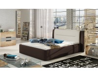 Posteľový rám Portima 160 - tmavohnedá (Soft 66) / béžová (Soft 33)