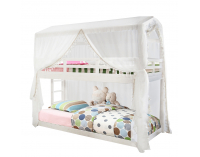 Poschodová posteľ s roštom Zefire 90x200 cm - biela