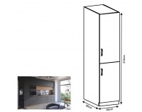 Potravinová skriňa Langen D40SP P - dub artisan / sivá