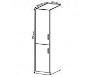 Potravinová skriňa Layla D40SP L - sivá matná / biela