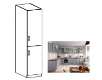 Potravinová skriňa Layla D40SP P - sivá matná / biela