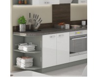 Pracovná doska PD 2,8 cm - metalic brown sivá