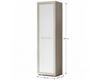 Predsieňová skriňa Crema - dub sonoma / biela