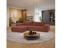 Rohová sedačka s rozkladom Prema Roh Uni L/P - hnedá 