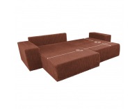 Rohová sedačka s rozkladom Prema Roh Uni L/P - hnedá 