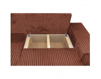 Rohová sedačka s rozkladom Prema Roh Uni L/P - hnedá 