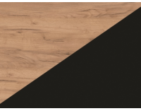 Veľký jedálenský set Bond - craft zlatý / čierna ekokoža