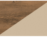 Botník s lavicou Bravo - dub burgundský / béžová ekokoža