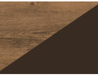 Botník s lavicou Bravo - dub burgundský / hnedá ekokoža