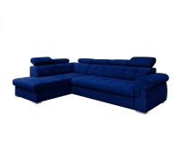 Rohová sedačka s rozkladom a úložným priestorom Primus Roh L - kráľovská modrá