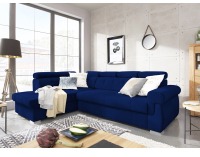 Rohová sedačka s rozkladom a úložným priestorom Primus Roh L - kráľovská modrá