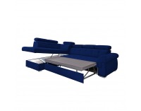 Rohová sedačka s rozkladom a úložným priestorom Primus Roh L - kráľovská modrá