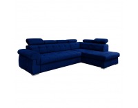 Rohová sedačka s rozkladom Primus Roh New P - modrá / strieborná