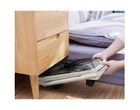 Skladací kôš na prádlo s kolieskami Prior - béžová