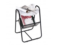 Príručný stolík Garsy - mramor / čierna