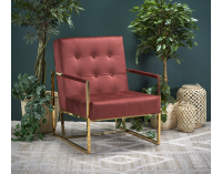 Kreslo Prius - bordová / zlatá