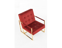 Kreslo Prius - bordová / zlatá