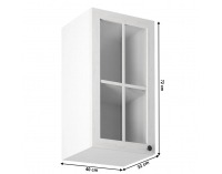 Horná kuchynská skrinka Provance G40S L - biela / sosna Andersen