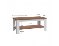 Konferenčný stolík Provance ST2 - sosna Andersen / dub lefkas