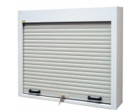 Roletová nadstavba k pracovnému stolu na zamykanie PSS01 - svetlosivá