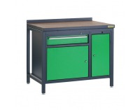 Pracovný stôl PSS01D/L3L10 - grafit / zelená