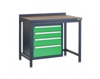 Pracovný stôl PSS01D/L7 - grafit / zelená