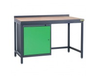 Pracovný stôl so zverákom PSS02D/L1 - grafit / zelená