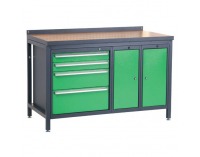 Pracovný stôl PSS02D/L6L10L10 - grafit / zelená