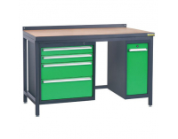 Pracovný stôl PSS02D/L6L9 - grafit / zelená