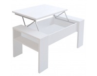 Konferenčný stolík s úložným priestorom Pula - biela
