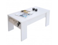 Konferenčný stolík s úložným priestorom Pula - biela