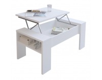 Konferenčný stolík s úložným priestorom Pula - biela